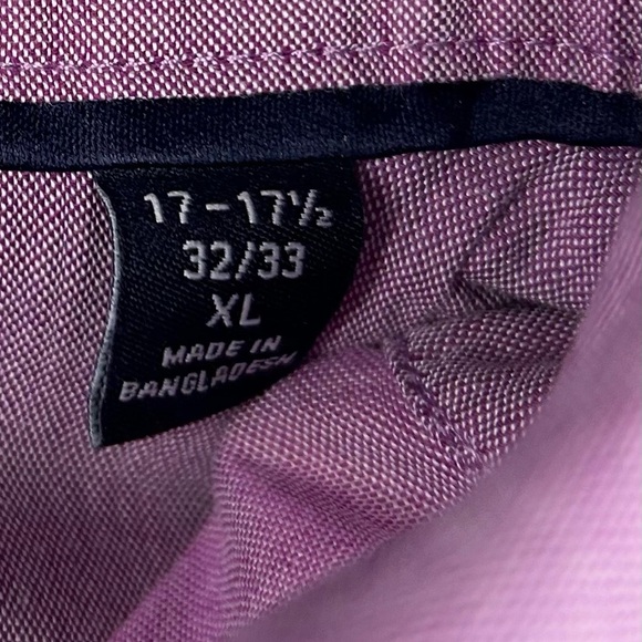 Tommy Hilfiger Wrinkle Free Button Up Shirt Purple Men’s Size XL Regular Fit - Picture 7 of 11
